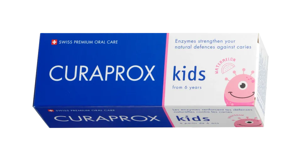 obrazek 1 Curaprox Kids Arbuzowa 1450 ppm - pasta do zębów 60 ml 60 ml