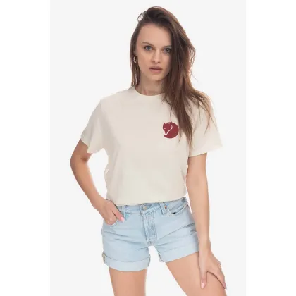 Zdjęcie Fjallraven t-shirt Fox Boxy Logo Tee kolor beżowy gładki F87153.113-113