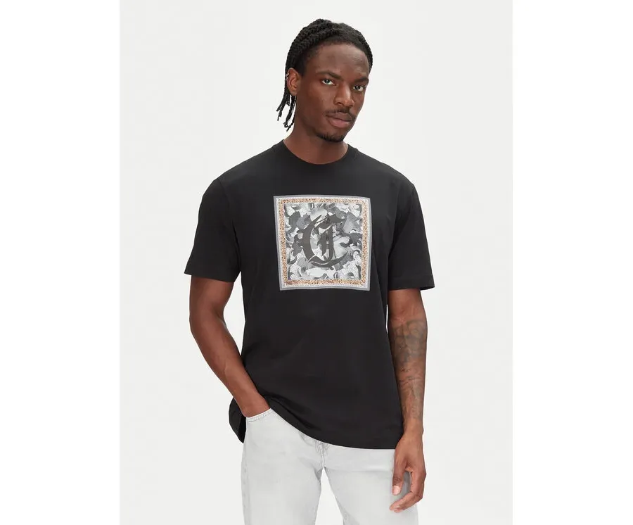 obrazek 1 Just Cavalli T-Shirt 78OAHC10 Czarny Regular Fit