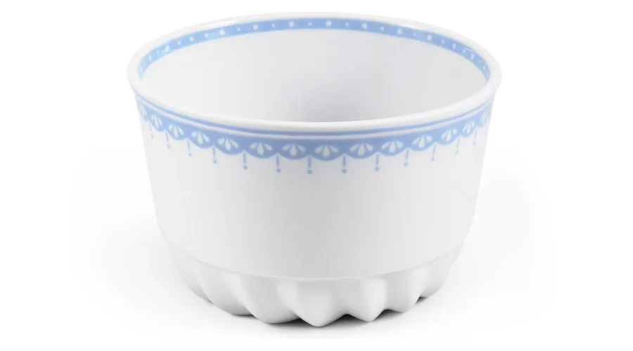 obrazek 1 Wielofunkcyjny pojemnik z porcelany zdobiony delikatnym jasnoniebieskim motywem – Leander