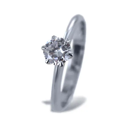 Zdjęcie Wyjątkowy pierścionek Solitaire Crown z diamentem