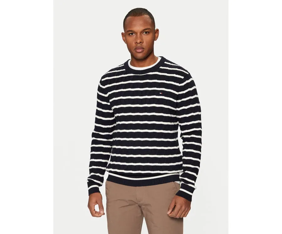 obrazek 1 Tommy Hilfiger Sweter MW0MW33132 Granatowy Relaxed Fit