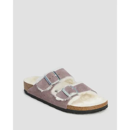 Zdjęcie Fioletowe Klapki Futrzane Damskie Birkenstock Arizona Shearling Narrow