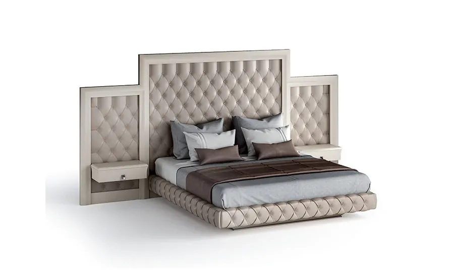 picture 4 A representative bed with a headboard and bedroom cabinets - Brummel