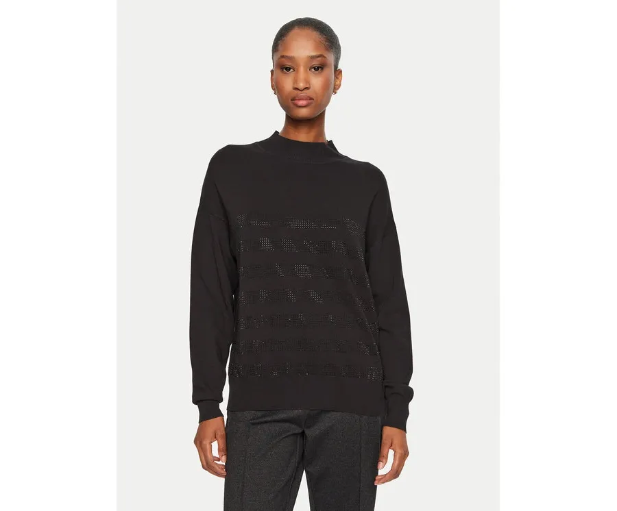 obrazek 1 LOLA CASADEMUNT Sweter LF2411018 Czarny Regular Fit