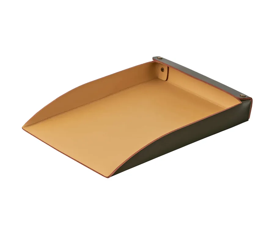 obrazek 1 Wyjątkowa taca na dokumenty A4 do biura wykonana z naturalnej skóry