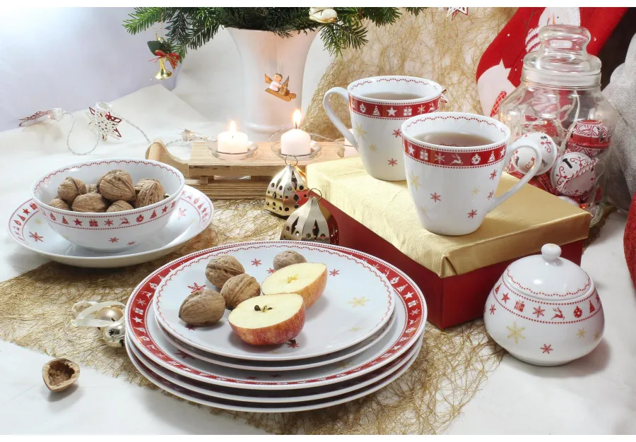 obrazek 2 Piękny 5-elementowy zestaw śniadaniowy z kolekcji Christmas dreaming - Leander