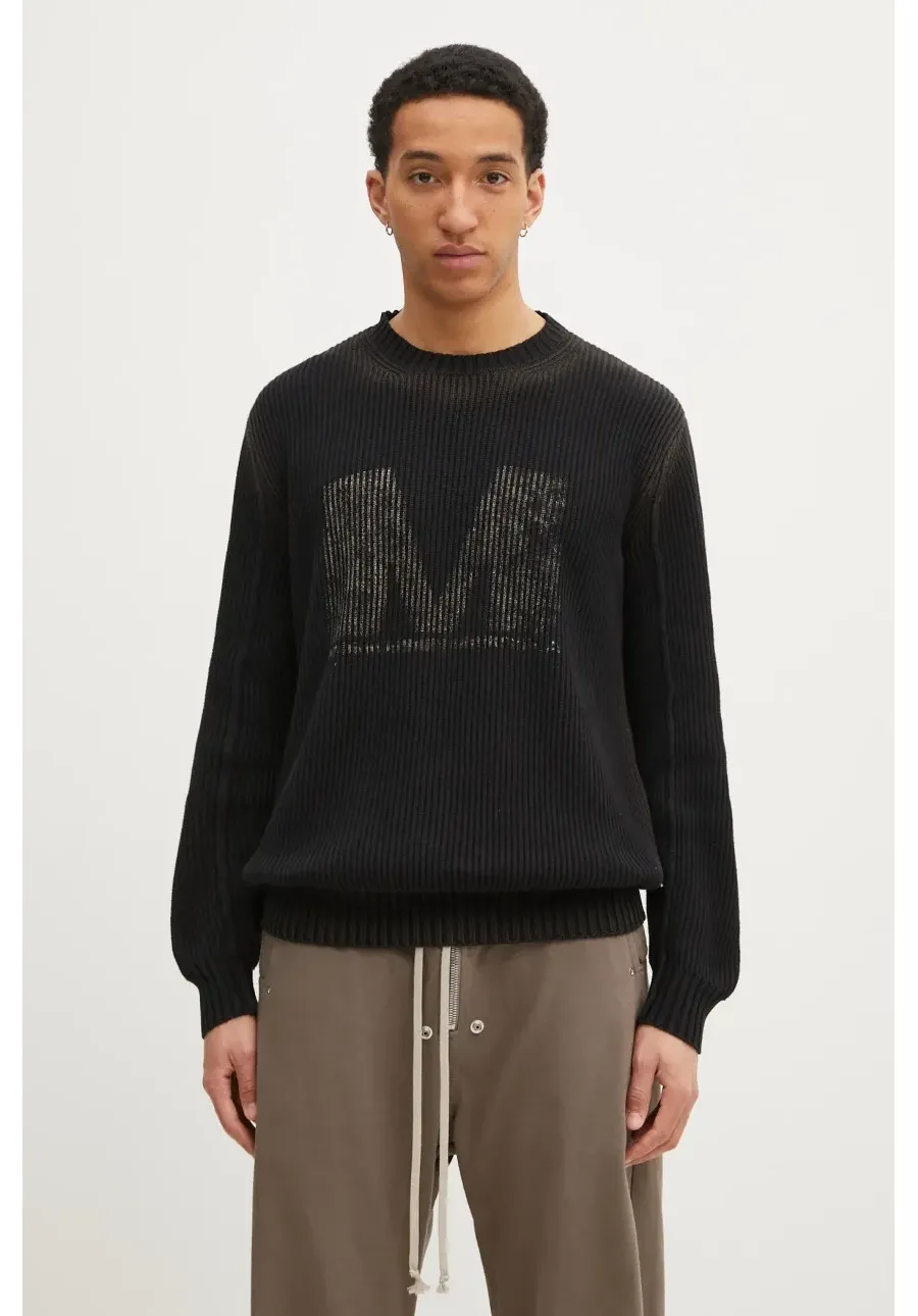 obrazek 1 MM6 Maison Margiela sweter bawełniany męski kolor czarny SH0HL0024