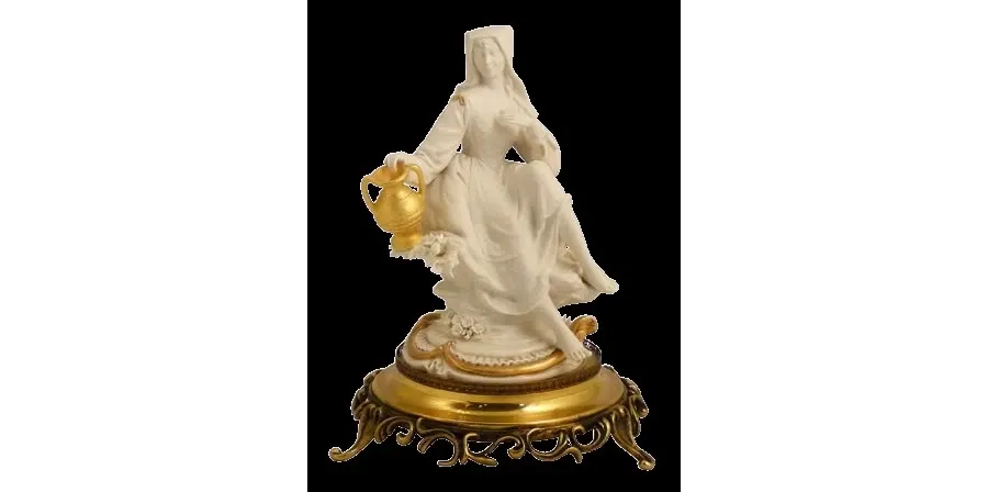 obrazek 1 Stylowa figurka kobiety z dzbanem - porcelana prosto z Włoch