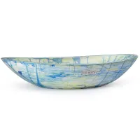 Zdjęcie Elegancka umywalka 60 cm ORION BASIC – FLOW, niebieski i żółty, lakier matowy