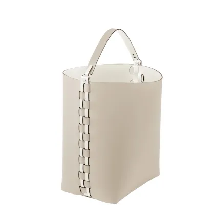 Zdjęcie Wyjątkowy koszyk Helena w kolorze kremowym z odpinanym uchwytem