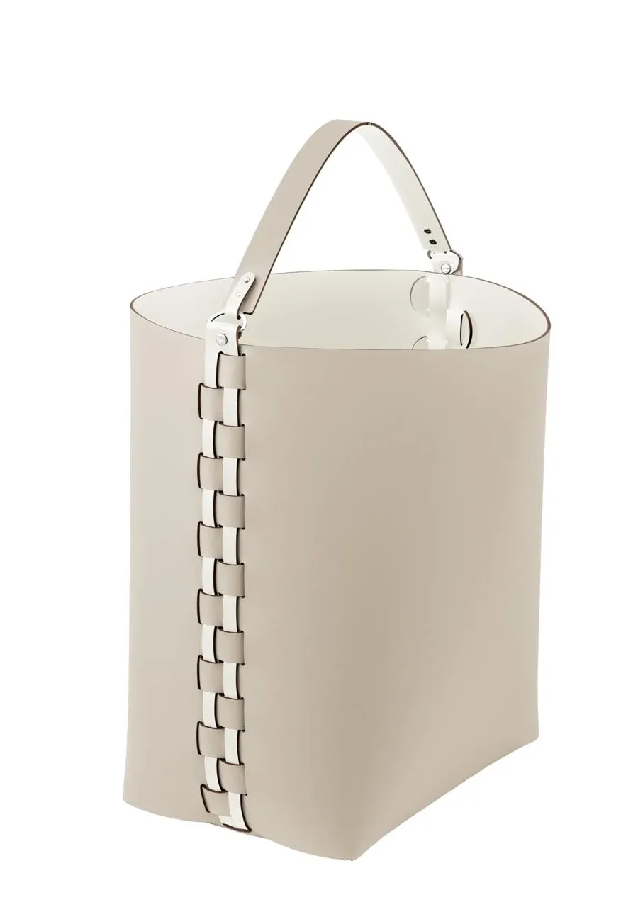 obrazek 1 Wyjątkowy koszyk Helena w kolorze kremowym z odpinanym uchwytem