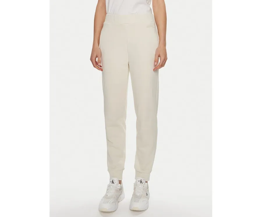 obrazek 1 Calvin Klein Spodnie dresowe Micro Logo K20K206632 Écru Regular Fit