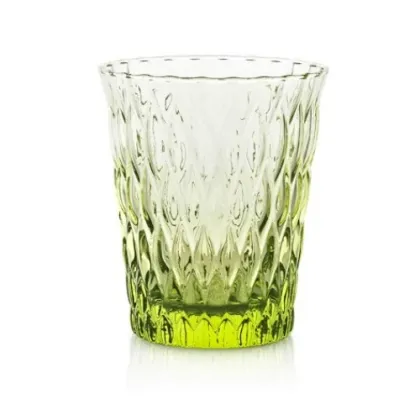 Zdjęcie Elegancki komplet 6 szklanek do wody Lotus w kolorze zielonym – IVV