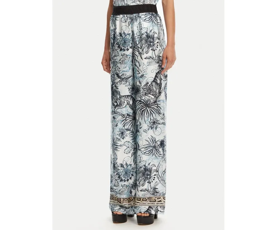 obrazek 1 Just Cavalli Spodnie materiałowe 78PAA120 Niebieski Loose Fit