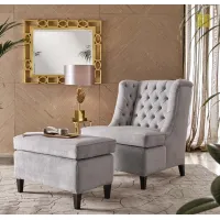 Zdjęcie Luksusowy włoski fotel + pufa + lampa do salonu