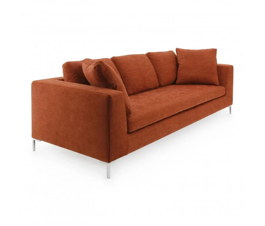 obrazek 3 Pomarańczowa wygodna sofa 4-osobowa w nowoczesnym stylu - Sevensedie