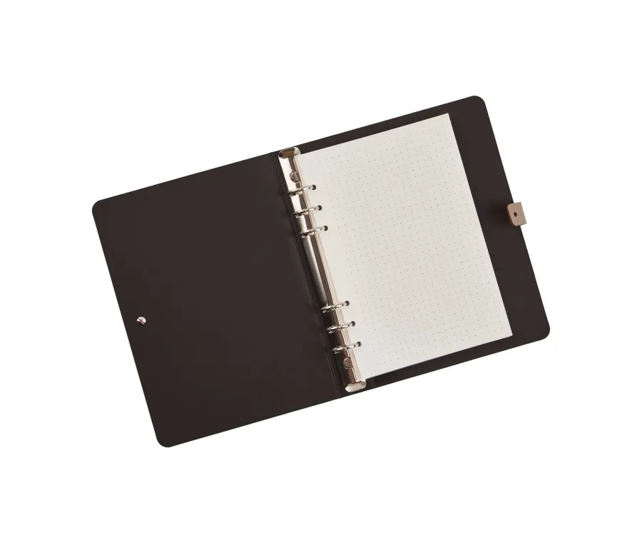 obrazek 3 Segregator na dokumenty A5 ze skóry w kolorze cappuccino