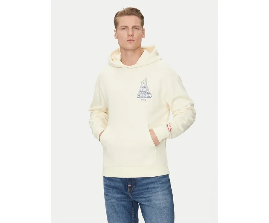 obrazek 1 HUGO Bluza 50535344 Écru Regular Fit