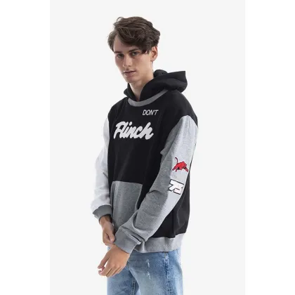 Zdjęcie Puma bluza Combine Hoodie męska kolor czarny z kapturem z nadrukiem 532102.03-CZARNY