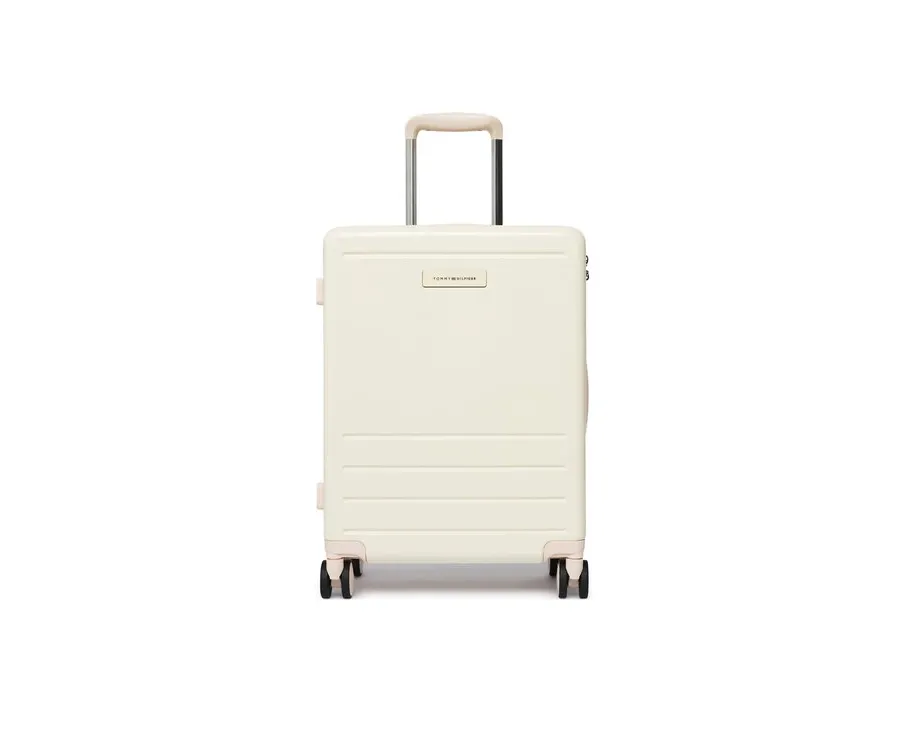 obrazek 1 Tommy Hilfiger Walizka kabinowa Th Travel Cabin Case AW0AW17829 Écru
