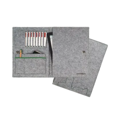 Zdjęcie Elegancka okładka na notes z miejscem na wizytówki, tablet, telefon dla firm