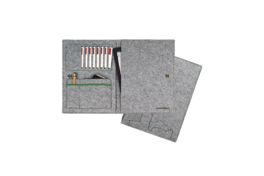 obrazek 1 Elegancka okładka na notes z miejscem na wizytówki, tablet, telefon dla firm