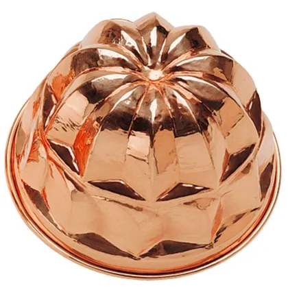 Zdjęcie Miedziana, duża forma do puddingu - 22 cm