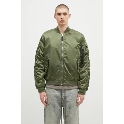 Zdjęcie Alpha Industries kurtka bomber MA-1 UV męski kolor zielony zimowa 146115UV