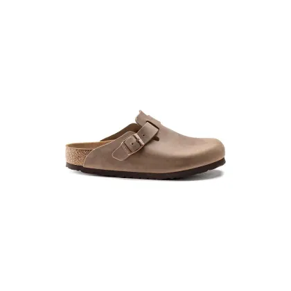 Zdjęcie Birkenstock klapki nubukowe Boston kolor brązowy 960813