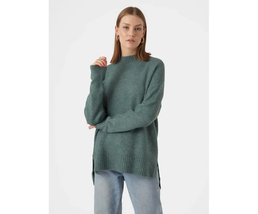 obrazek 1 Vero Moda Sweter 10269229 Zielony Regular Fit