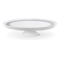 Picture Porcelain cake stand made of porcelain decorated with a blue motif - Leander