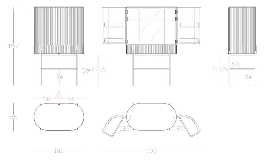 obrazek 3 Gustowny szafka barowa w minimalistycznym stylu