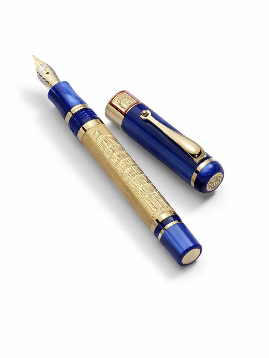 picture 1 Extravagant Golden Fountain Pen - La Torre di Pisa