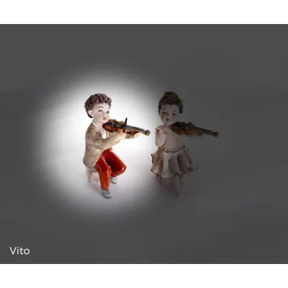 Zdjęcie Porcelanowa figurka małego skrzypka - Sibania