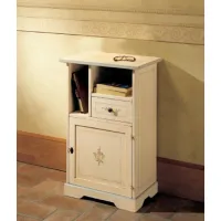 Picture Italian cabinet - telephone stand 1 door 1 drawer and 2 sockets - Fratelli Mirandola