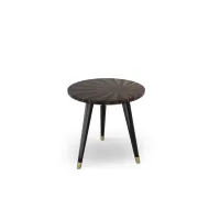 Picture Classic Italian table with an ebony Macassar top and metal tips - Bianchini
