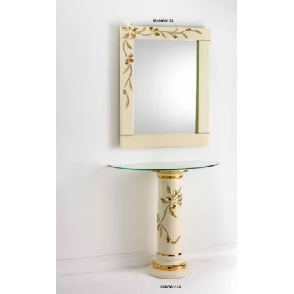 Zdjęcie Olśniewające lustro ozdobne z motywem kwiatowym