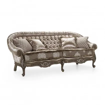Zdjęcie Wyrafinowana sofa w stylu klasycznym ze strukturą drewna bukowego - Sevensedie
