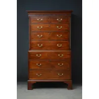 Picture Unique George III chest of drawers made of mahogany - antique