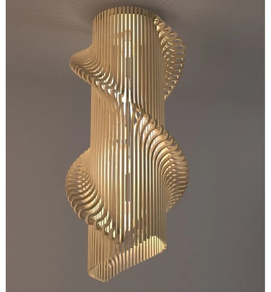 obrazek 1 Designerska lampa sufitowa ze sklejki