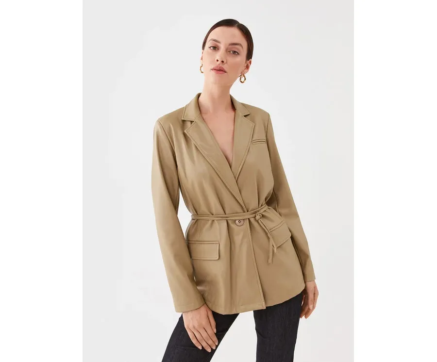 obrazek 1 TWINSET Marynarka 232TP2901 Beżowy Regular Fit