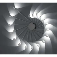 Zdjęcie Ozdobna lampa ścienna i sufitowa - biały kolor - 18x2W, 3780lm, 3000K