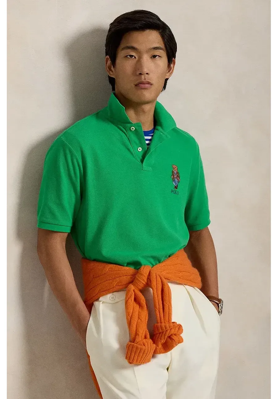 obrazek 1 Polo Ralph Lauren polo bawełniane kolor zielony gładki 710854495