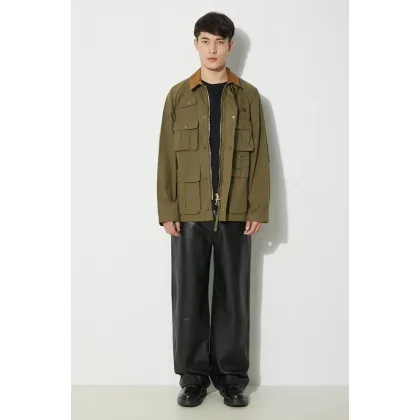 Zdjęcie Barbour kurtka bawełniana Modified Transport Casual kolor zielony przejściowa MCA0966
