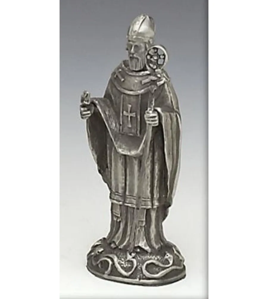 obrazek 2 Wyjątkowa duża figurka św. Patryka wykonana z pewteru