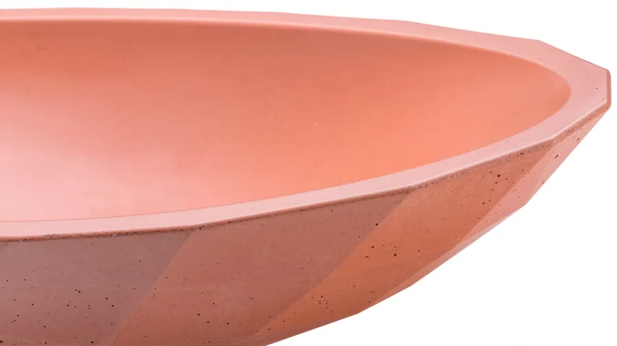 obrazek 3 Designerska umywalka 60 cm DIAMOND BASIC – jasny ceglasty, bez dekoru, lakier matowy