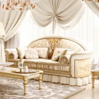 Zdjęcie Piękna klasyczna 3-osobowa sofa z Włoch
