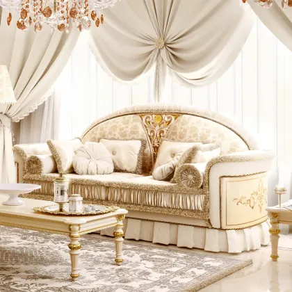 Zdjęcie Piękna klasyczna 3-osobowa sofa z Włoch