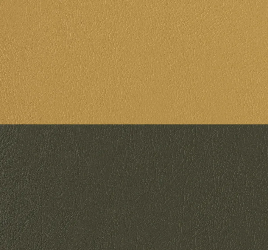 obrazek 1 Stylowy wazon Otto 9x24xH44 cm w kolorze musztardowym i oliwkowym w pionowe pasy